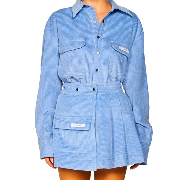 Tops - MY MUM MADE IT Corduroy Pocket Oversized Blouse and skirt (SET)